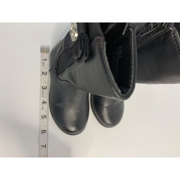 Girls youth Toddler Michael Kors Boots black bow tie logo size 7 6038 EUC - Picture 7 of 9